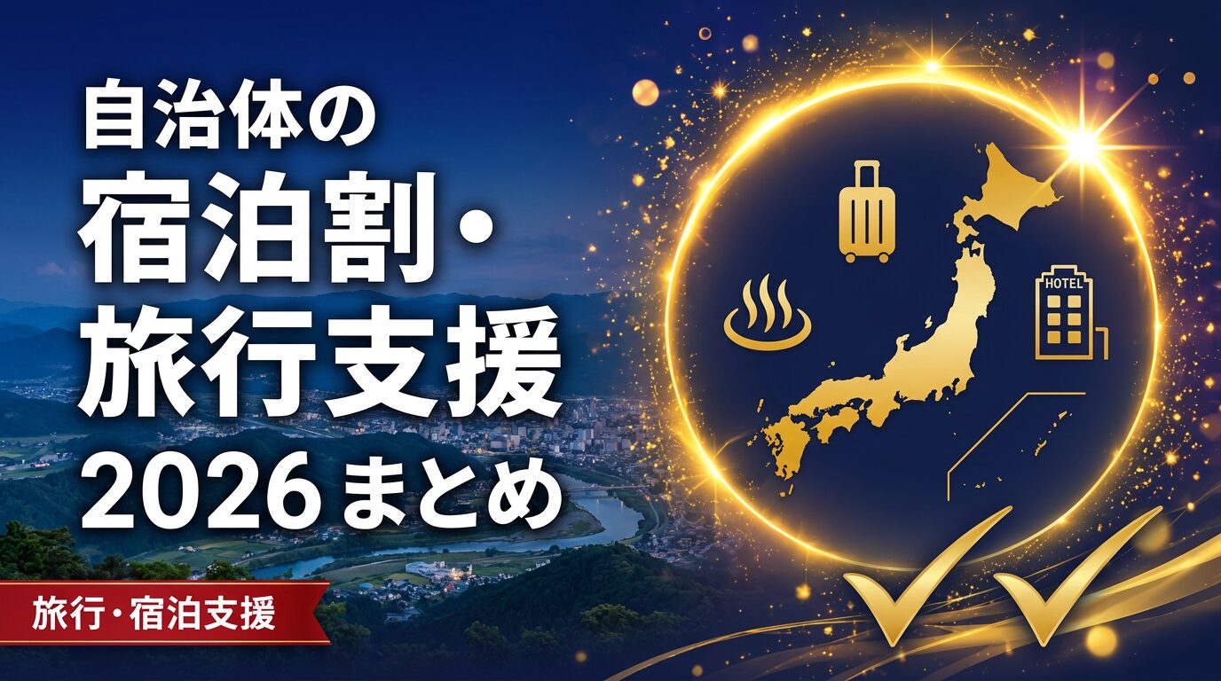 自治体の宿泊割・旅行支援キャンペーン2026 まとめ アイキャッチ