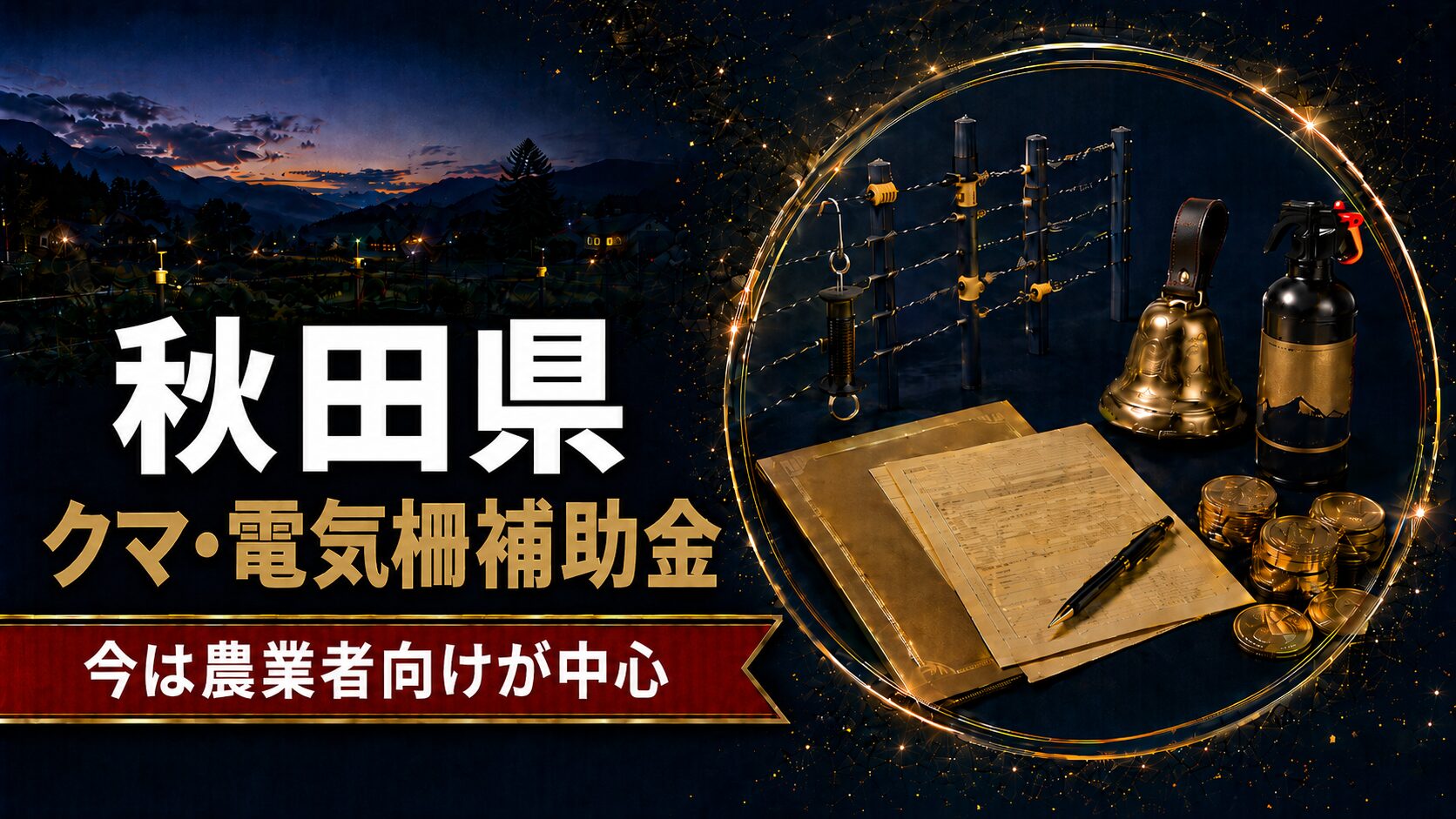 秋田県 クマ電気柵補助金 農業者向けが中心