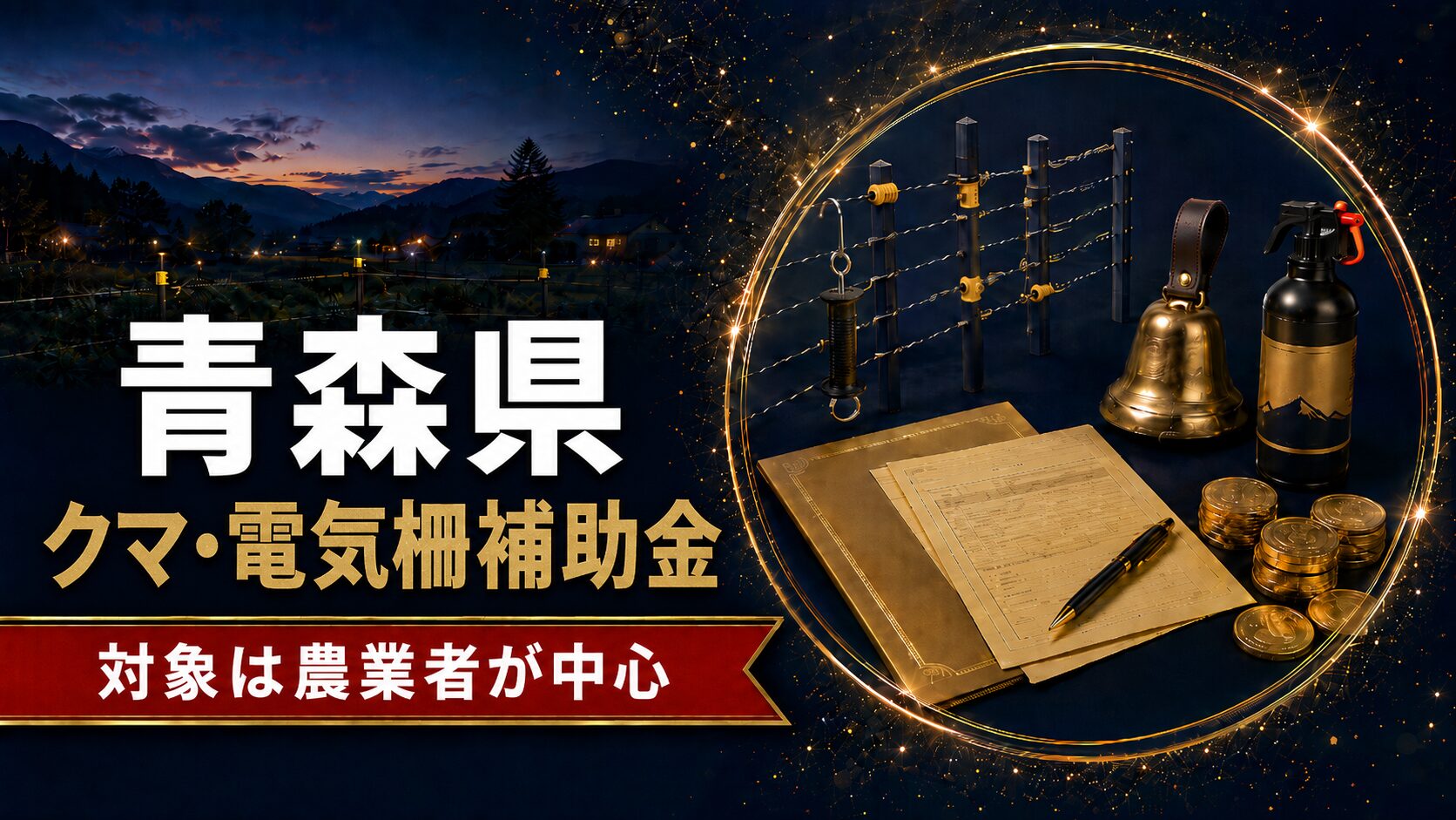 青森県 クマ電気柵補助金 対象は農業者中心