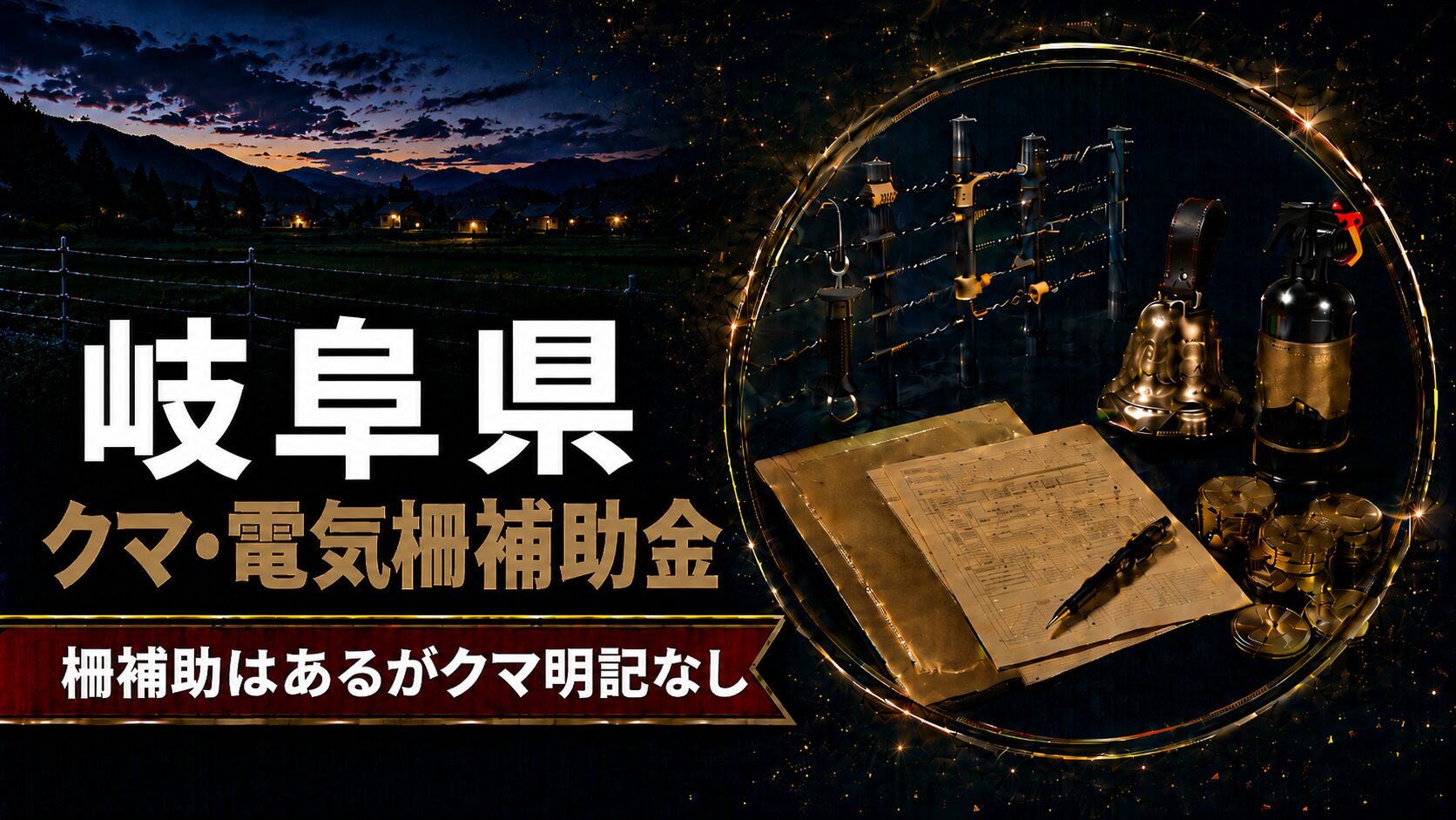 岐阜県 クマ電気柵補助金 柵補助はあるがクマ明記なし