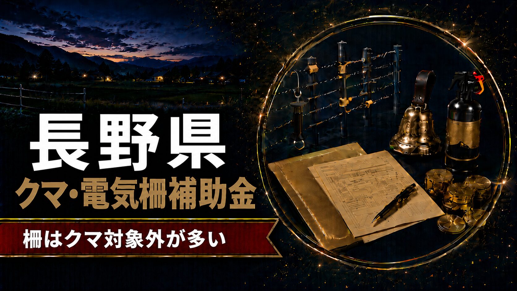 長野県 クマ電気柵補助金 柵はクマ対象外が多い