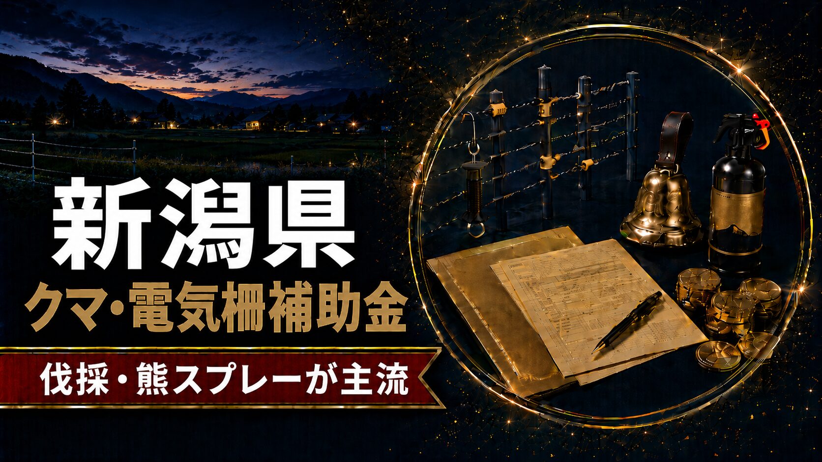 新潟県 クマ電気柵補助金 伐採・熊スプレーが主流