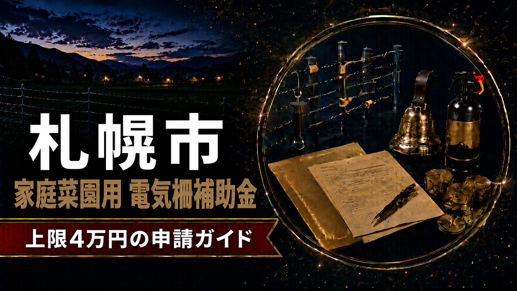札幌市 家庭菜園用電気柵補助金 上限4万円の申請ガイド