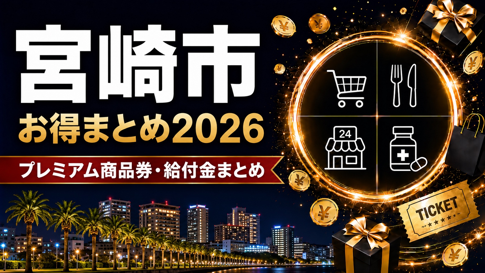 宮崎市のお得まとめ2026 プレミアム商品券・給付金まとめ