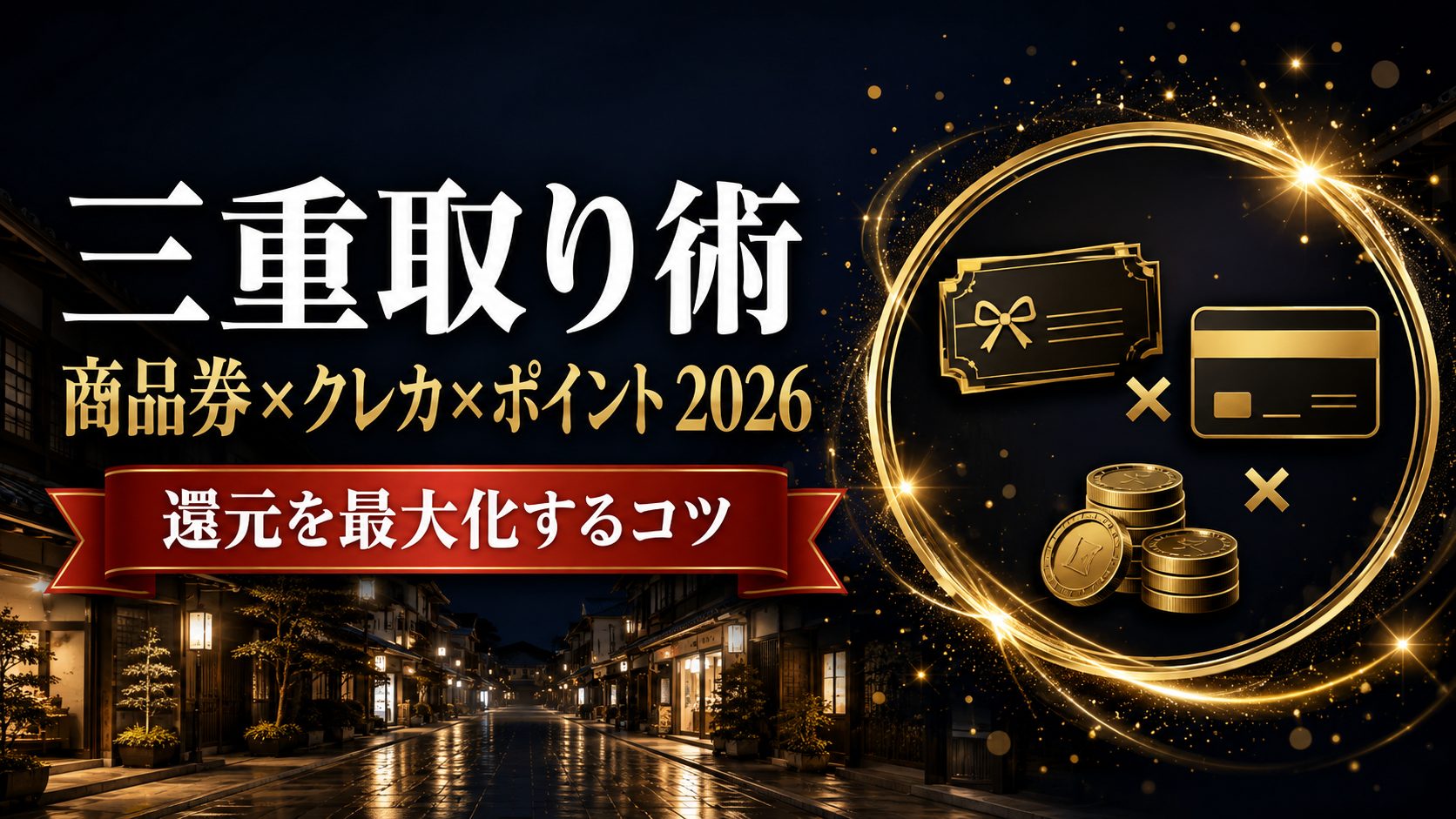 プレミアム商品券×クレカ×ポイントの三重取り術2026のアイキャッチ