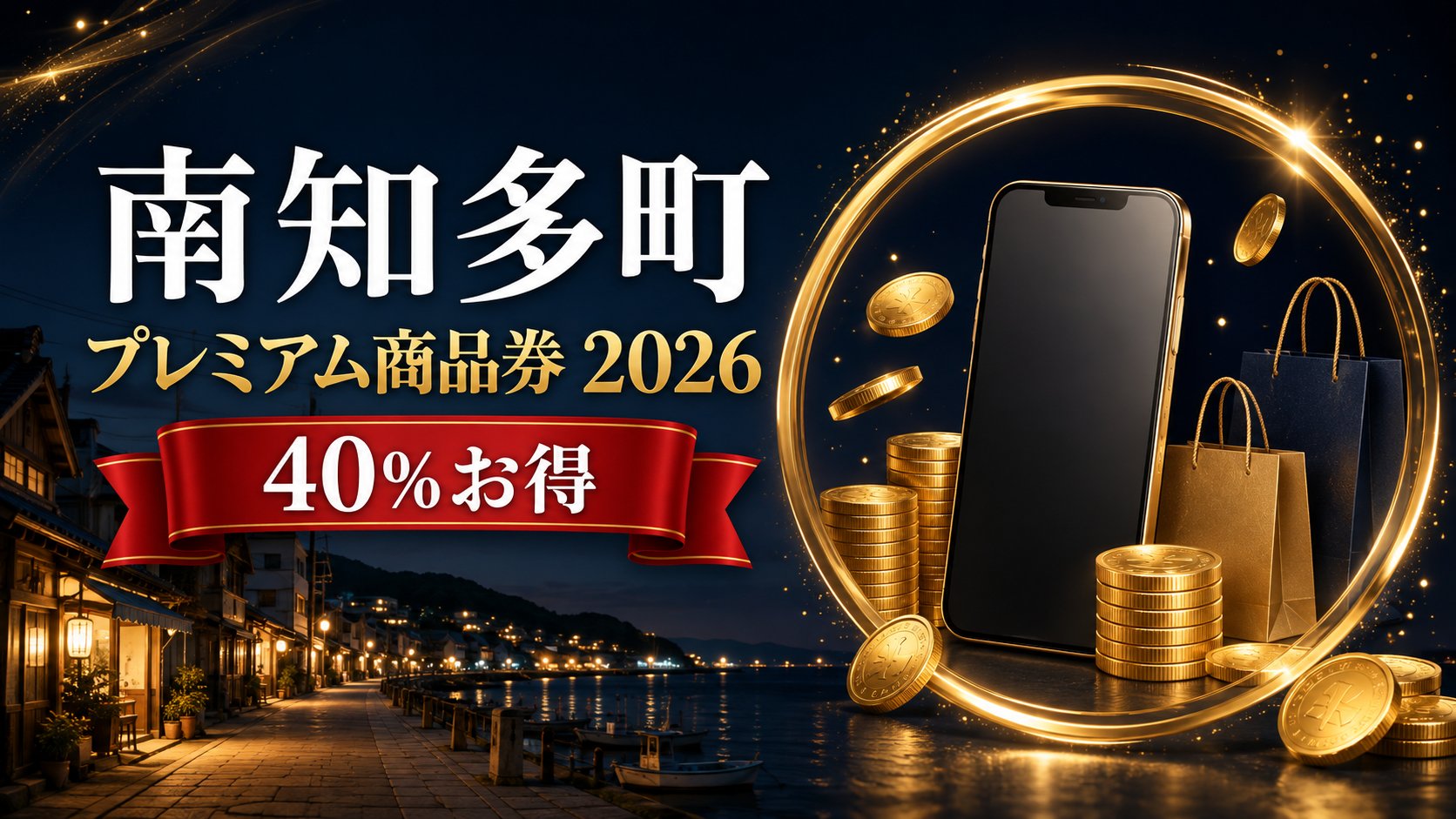 南知多町プレミアム商品券2026 40%お得 アイキャッチ