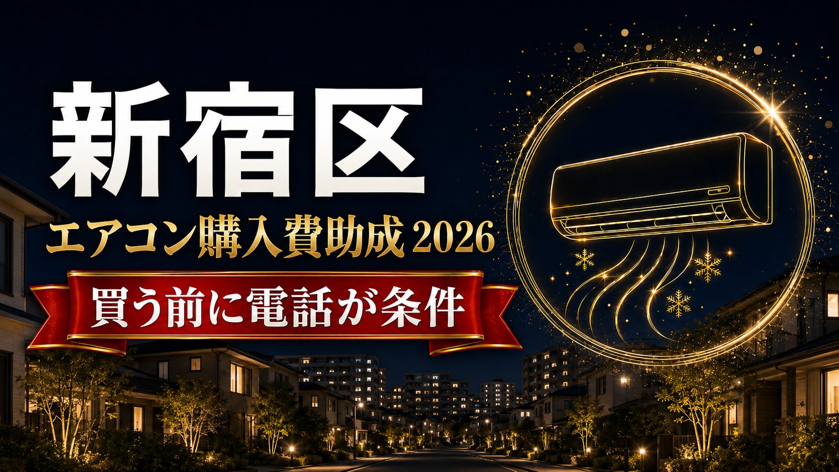 新宿区エアコン購入費助成2026 買う前に電話が条件のアイキャッチ