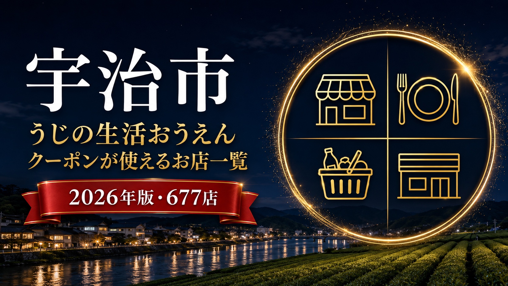 宇治市のうじの生活おうえんクーポンが使えるお店一覧2026年版・677店のアイキャッチ画像