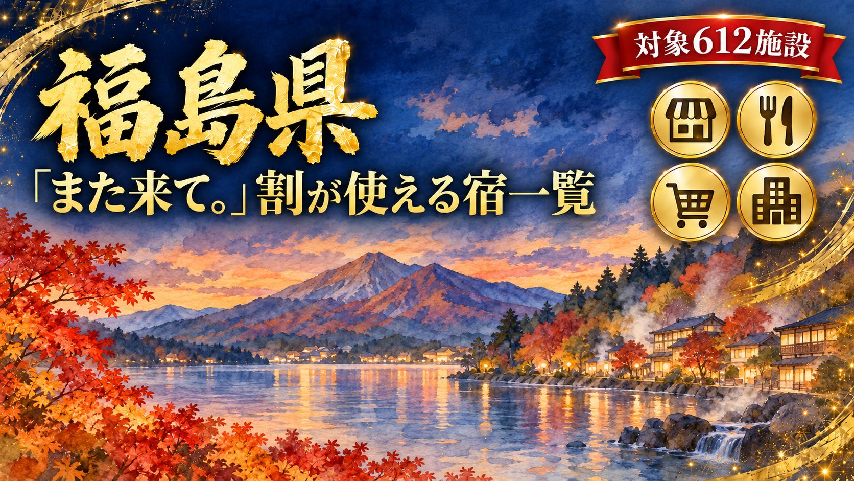 福島県「また来て。」割が使える宿一覧 第3期対象施設