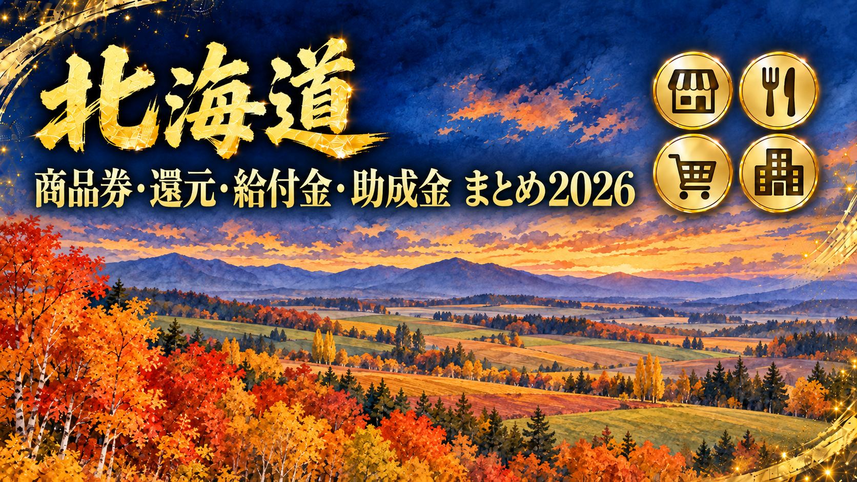【北海道】商品券・どうみんポイント・給付金まとめ2026｜申請は11/16まで・最初の期限は苫小牧10/21