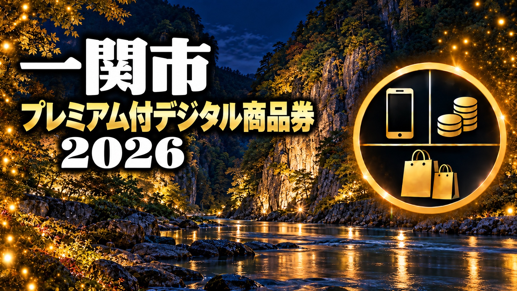 一関市プレミアム付デジタル商品券のイメージ