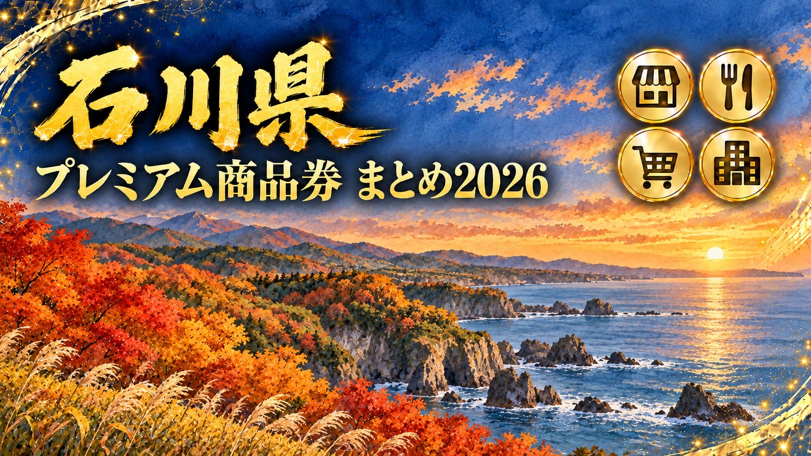【石川県】プレミアム商品券・補助金まとめ2026｜金沢は9月30日まで・小松は10月31日まで・輪島は終了