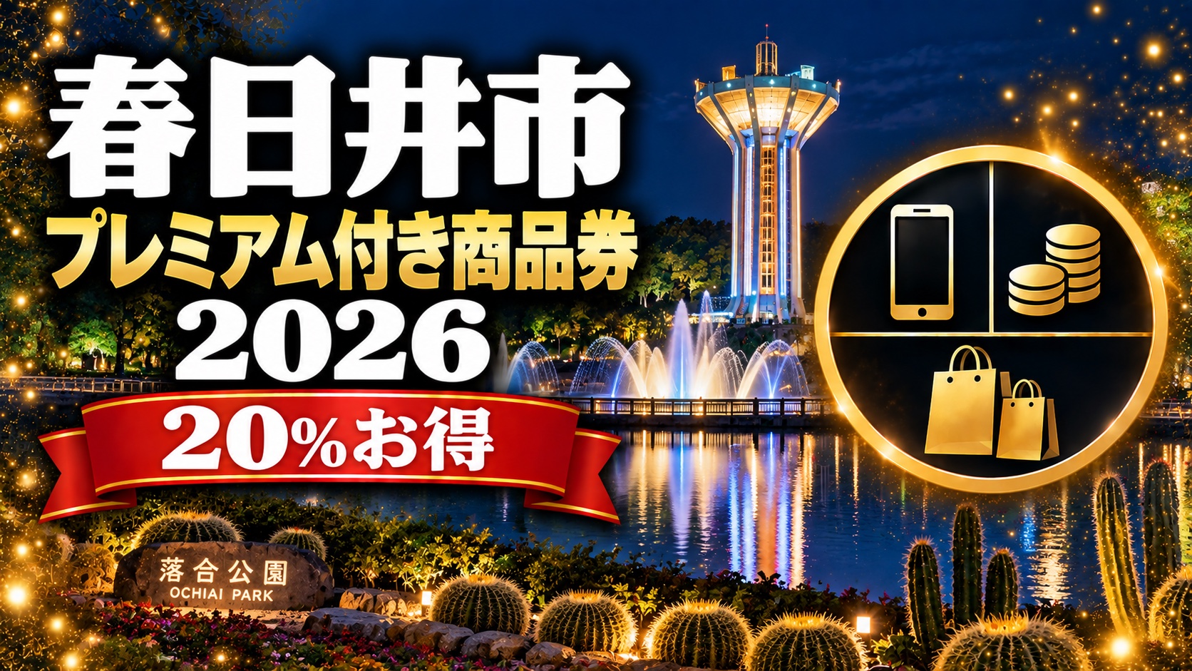 春日井市プレミアム付き商品券2026（かすがいPay）のイメージ