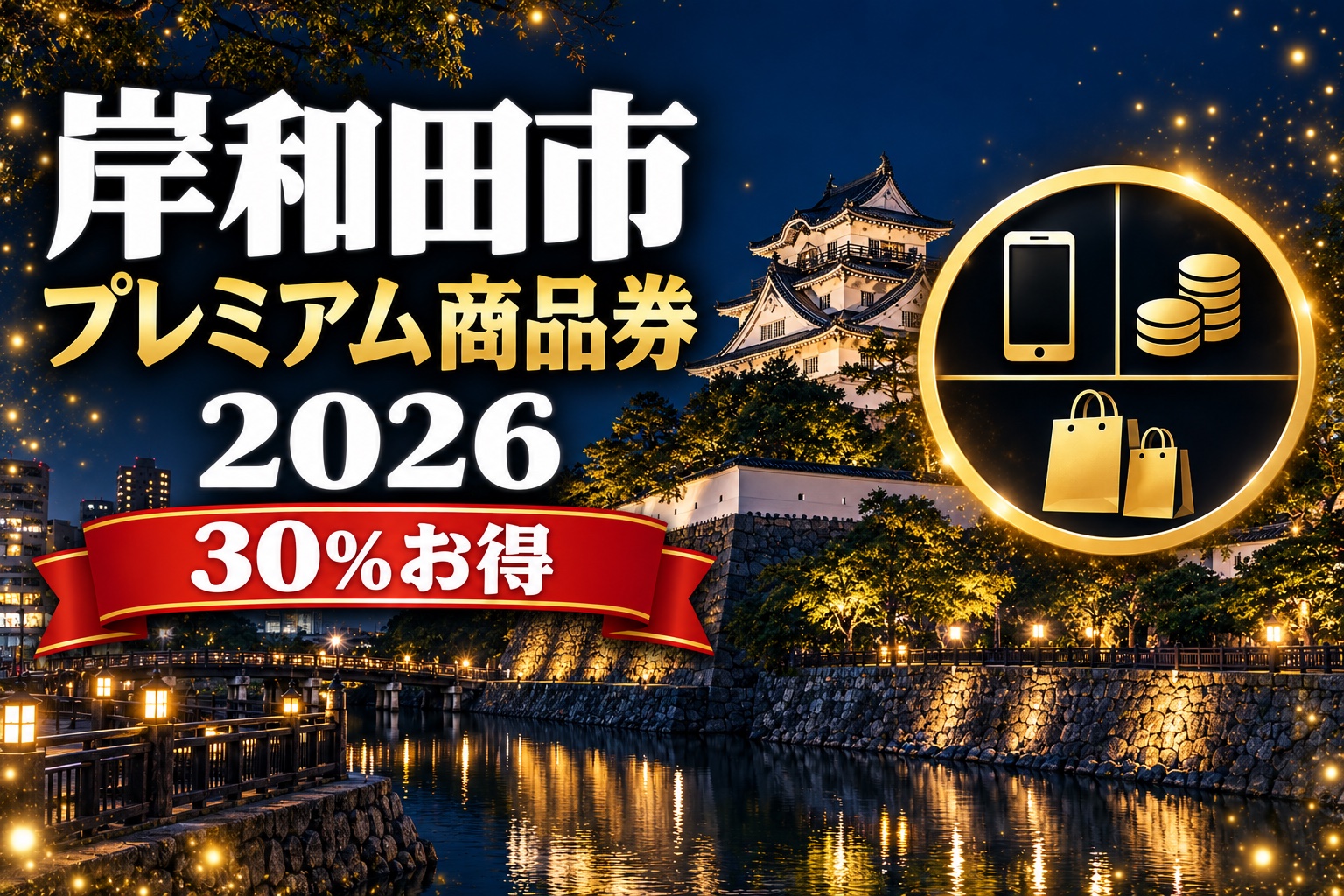 【大阪府】岸和田市プレミアム商品券DAN-D 2026｜30%お得・申込9月15日まで・地域ポイント1,000円分も