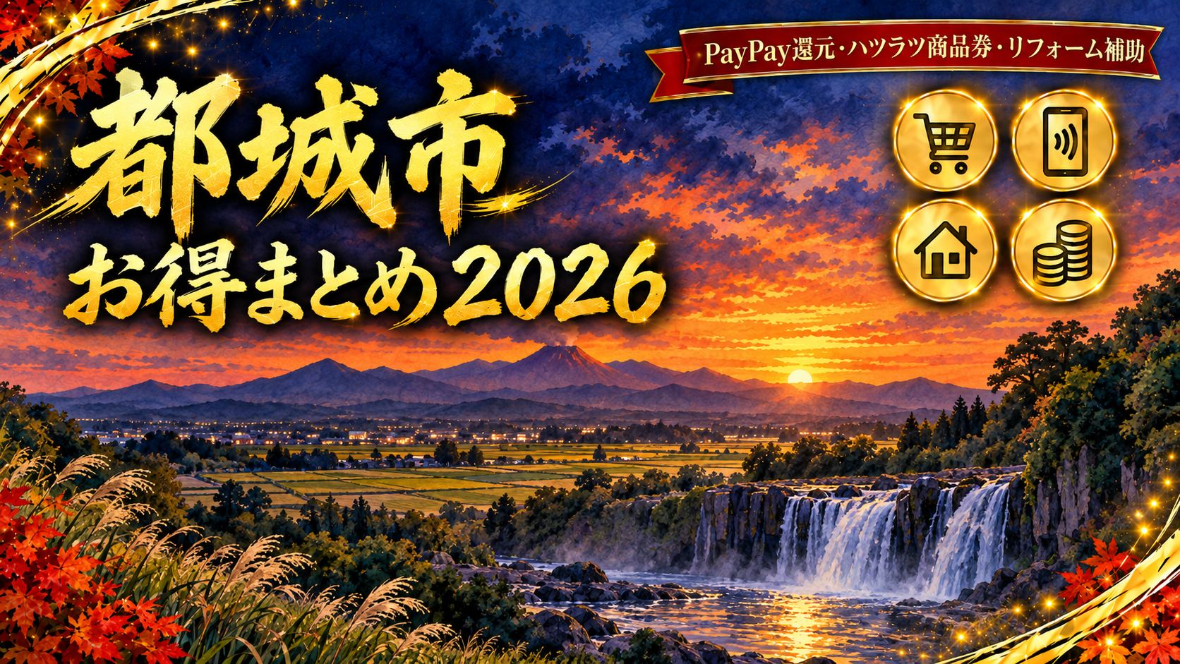 都城市のお得まとめ2026 PayPay還元・ハツラツ商品券・リフォーム補助