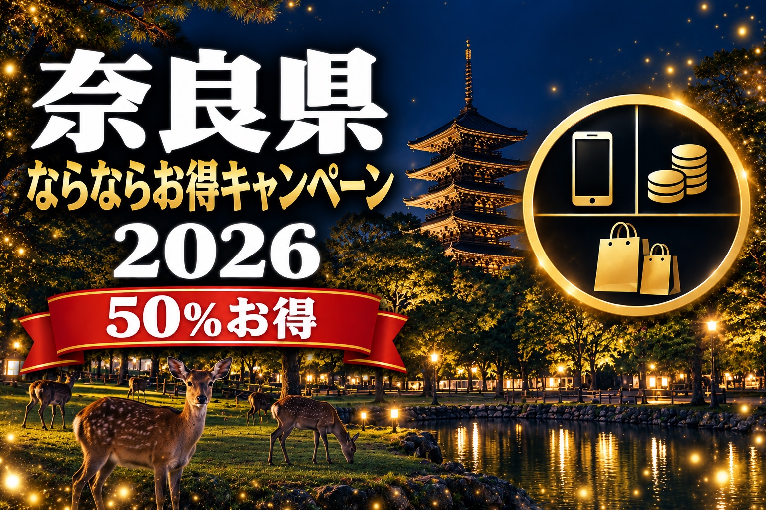 【奈良県】ならならお得キャンペーン2026｜1万円が1万5,000円分・申込は10月1日〜11月9日