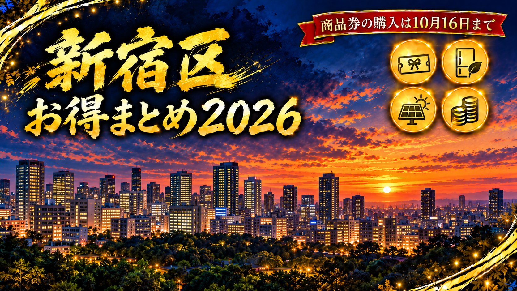 新宿区 お得まとめ2026 商品券の購入は10月16日まで