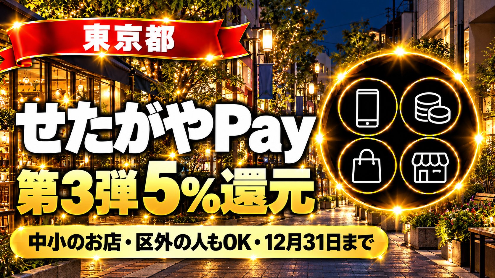 せたがやPay還元第3弾5%｜東京都