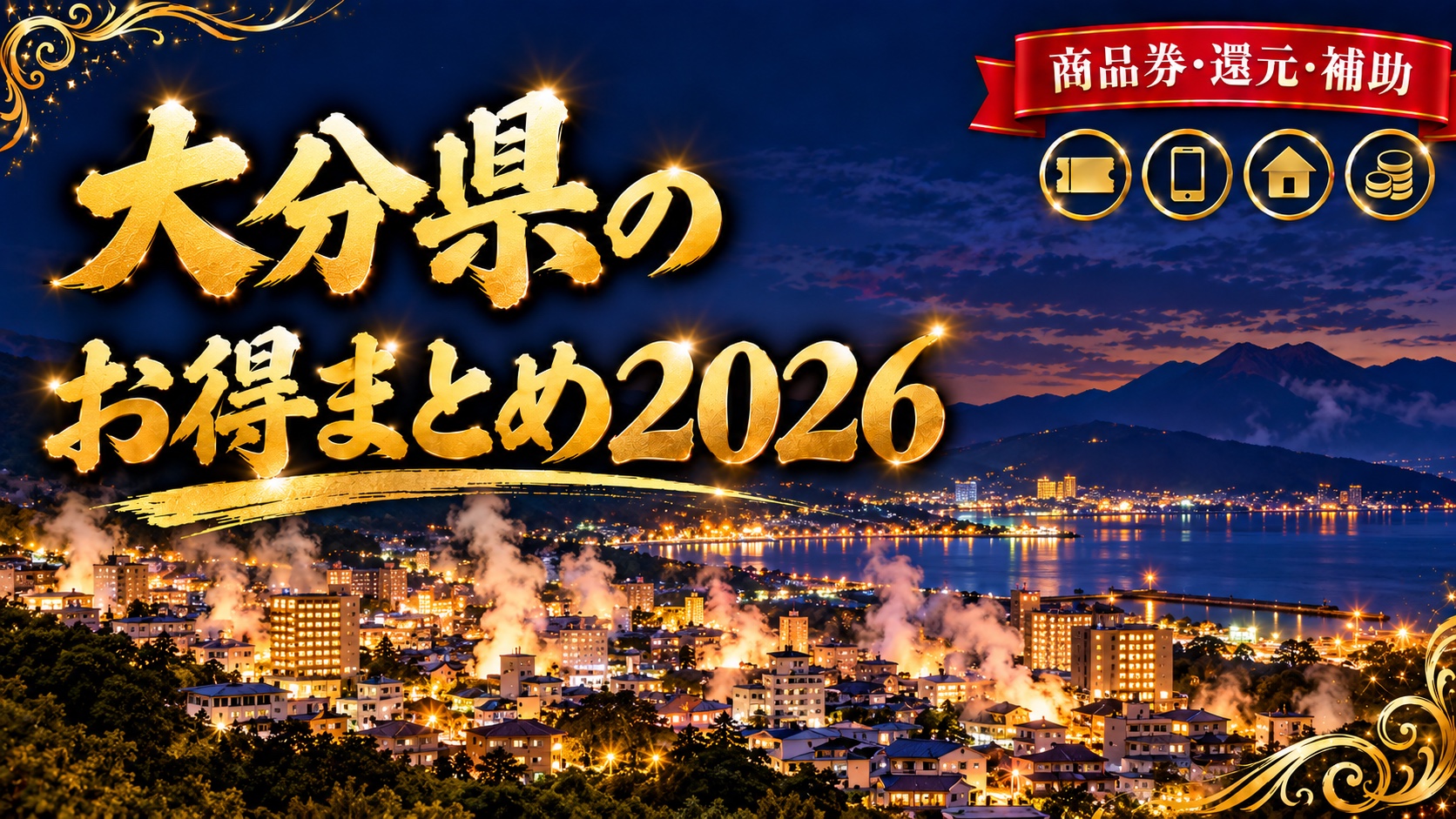 大分県のお得まとめ2026（別府の湯けむりと夜景）