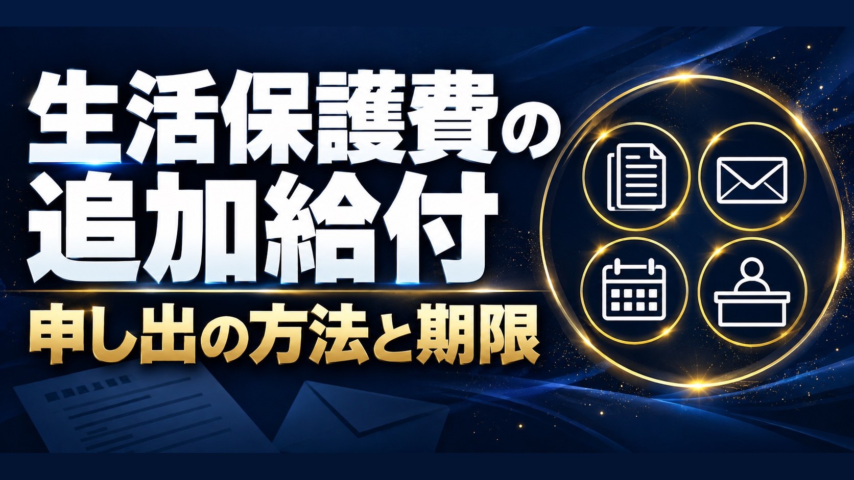 生活保護費の追加給付 申し出の方法と期限
