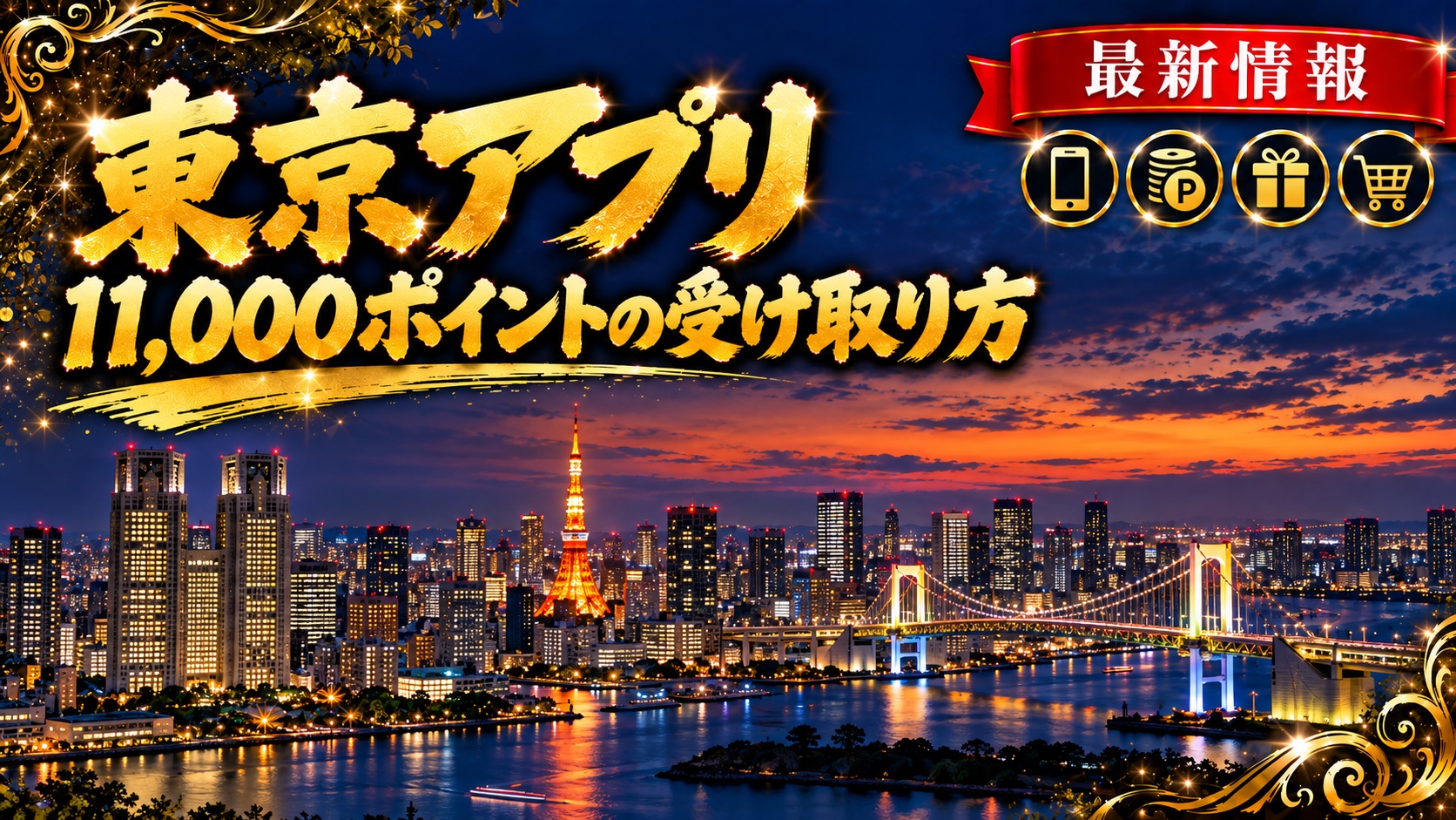 東京アプリ 11,000ポイントの受け取り方