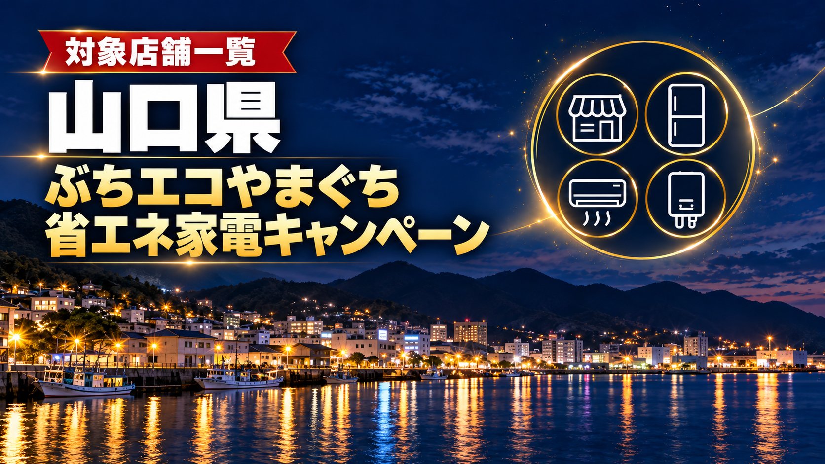 山口県 ぶちエコやまぐち省エネ家電キャンペーンの対象店舗一覧