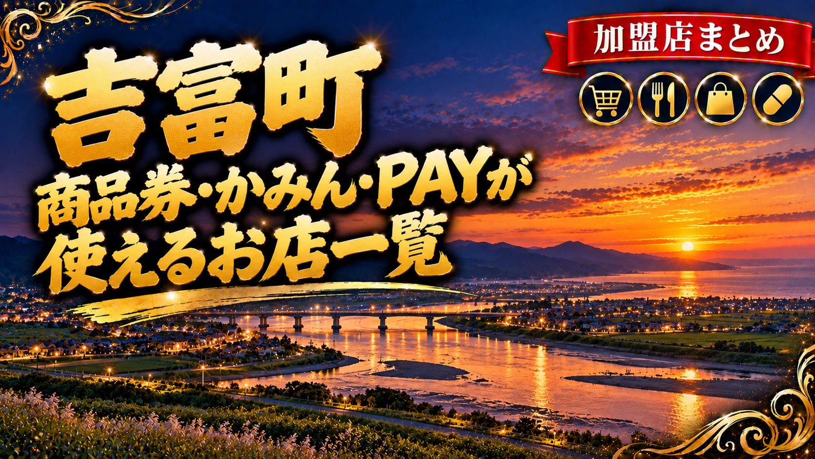 吉富町 商品券・かみん・PAYが使えるお店一覧